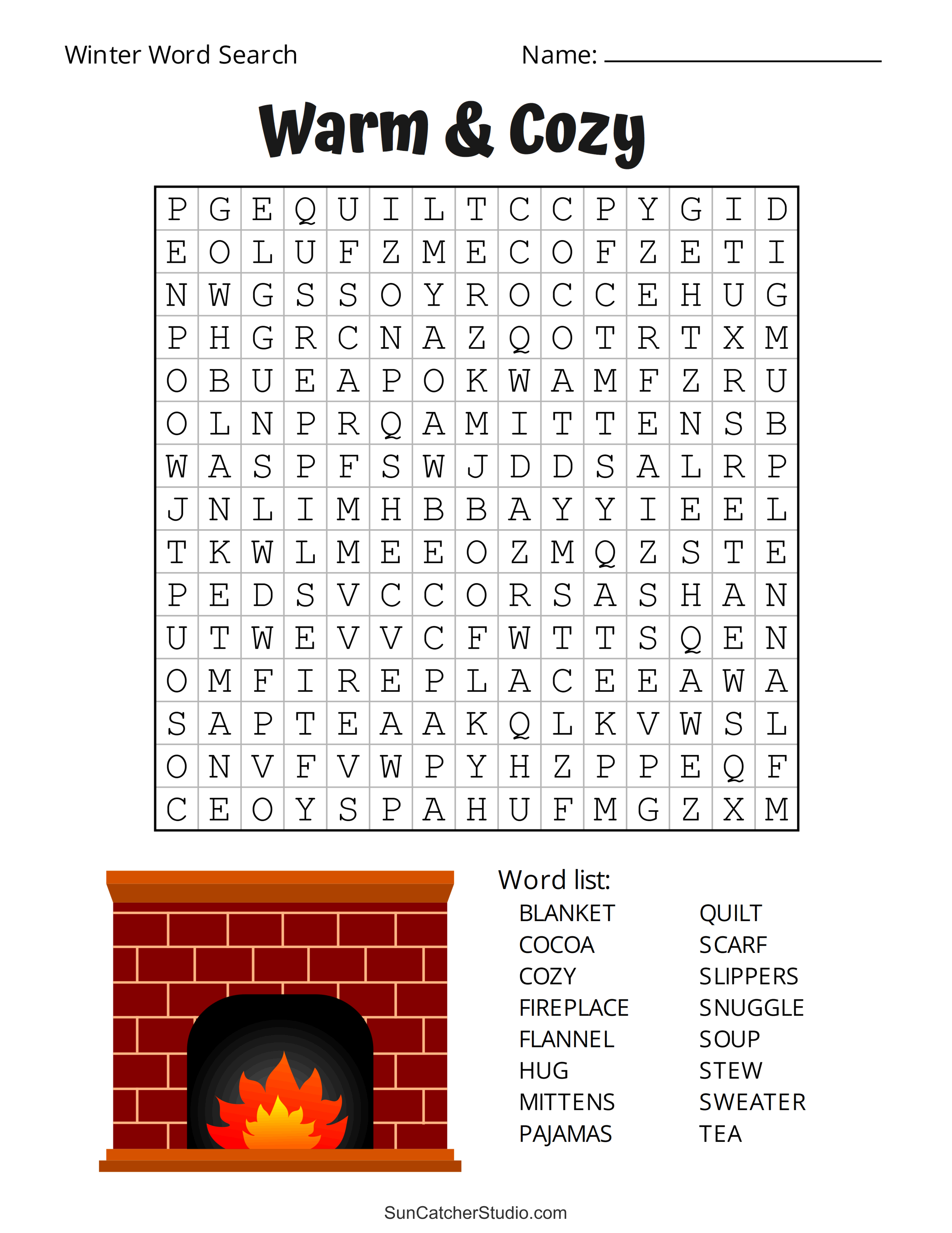 printable winter word search puzzles (word find) – free printables